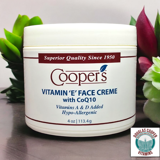 Face Cream CoQ10 & E: 4 oz Jar (WHITE- No Scent)