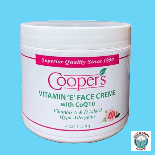 Face Cream CoQ10 & E: 4 oz Jar (PINK- Light Rose Scent)