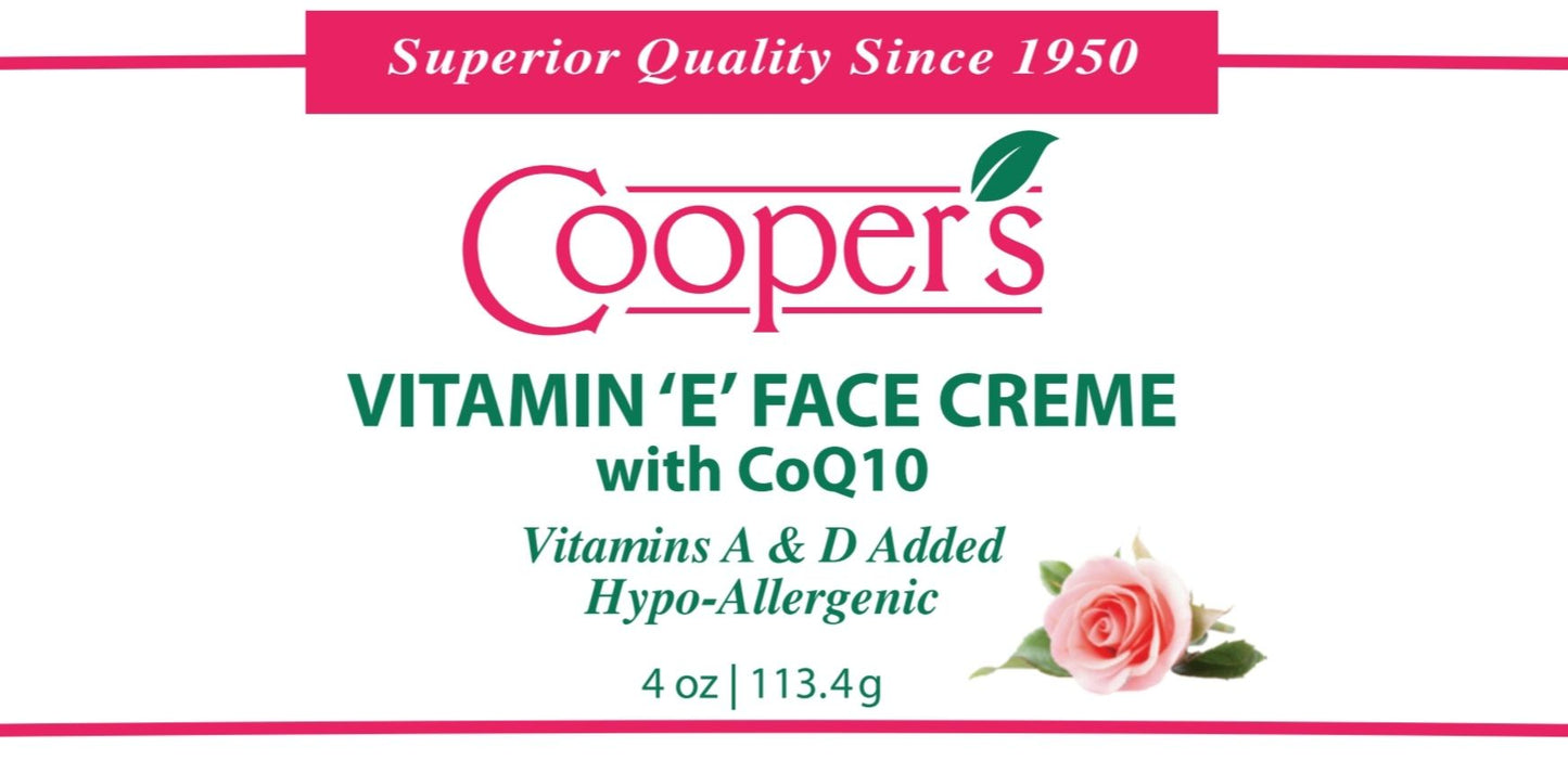 Face Cream CoQ10 & E: 4 oz Jar (PINK- Light Rose Scent)
