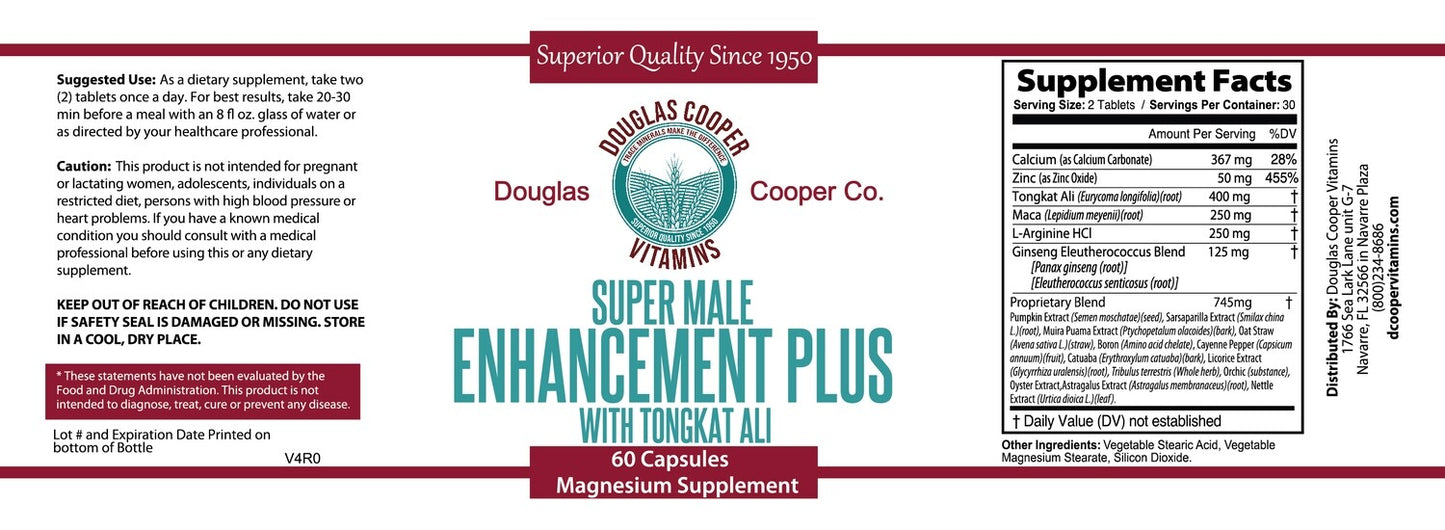 SUPER Male Enhancement Plus with Tongkat Ali
