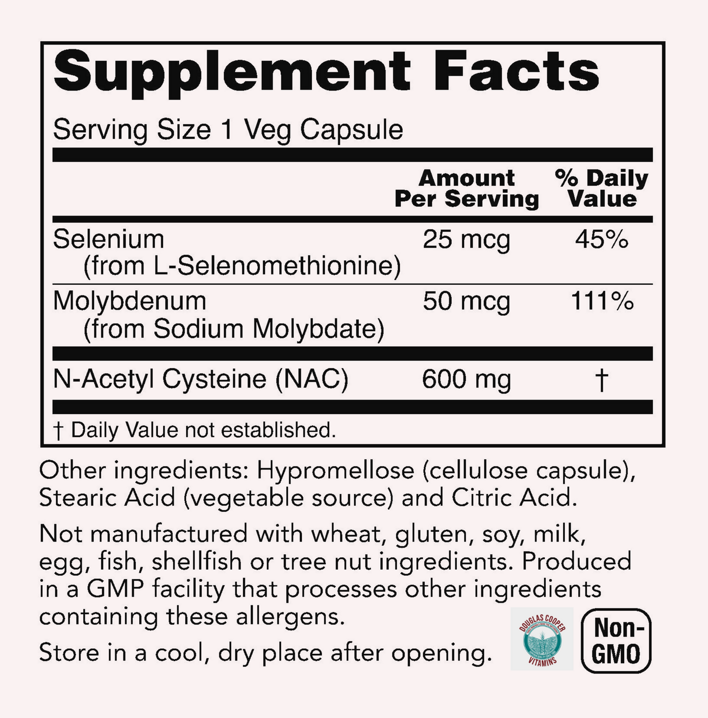 NAC: 600 mg, 100 cápsulas
