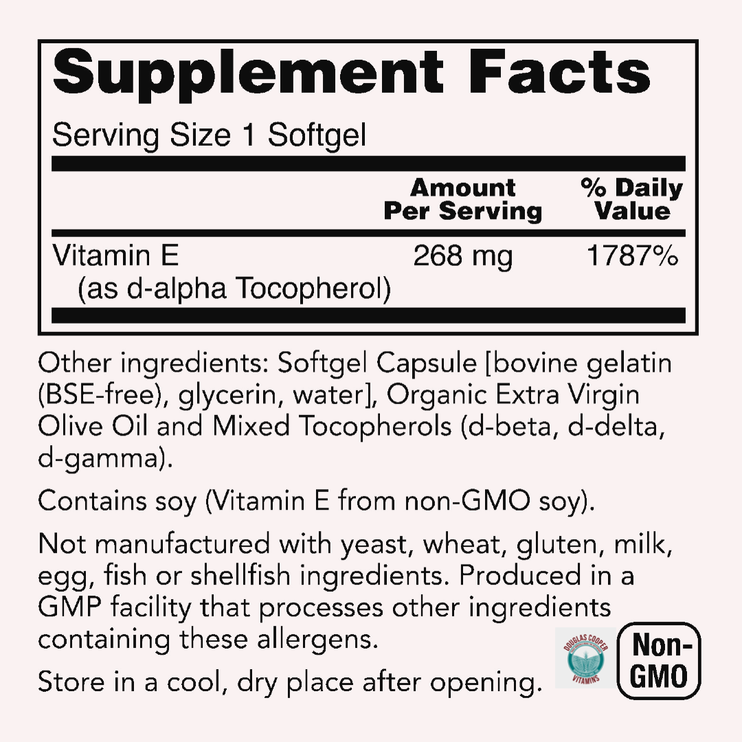 E 400 IU: Mixed Tocopherols, 100 Gels