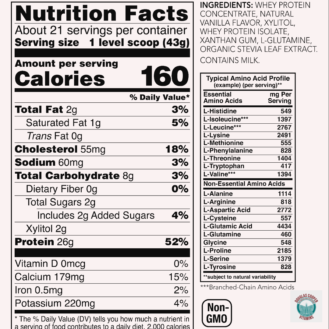 Proteína de suero: VAINILLA 2 libras