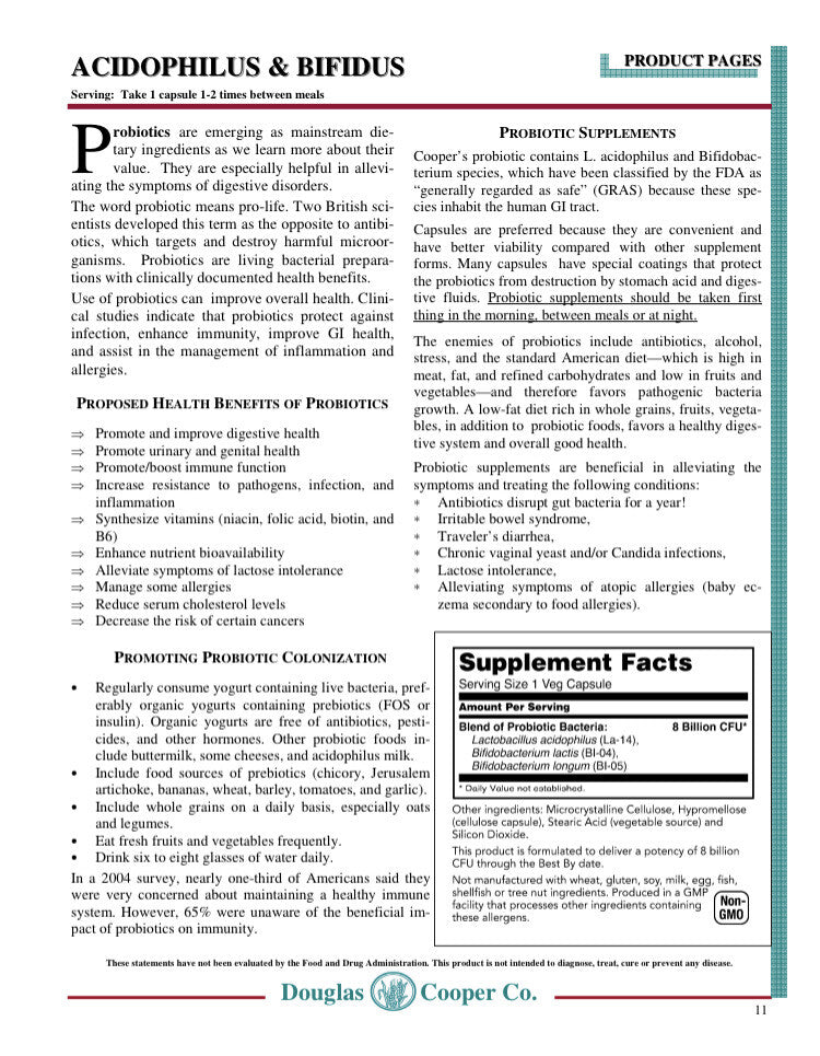 Acidophilus & Bifidus: 8 Billion, 60 Caps