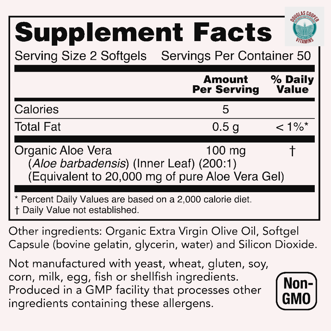 Aloe Vera: 10,000mg, 100 Gelcaps