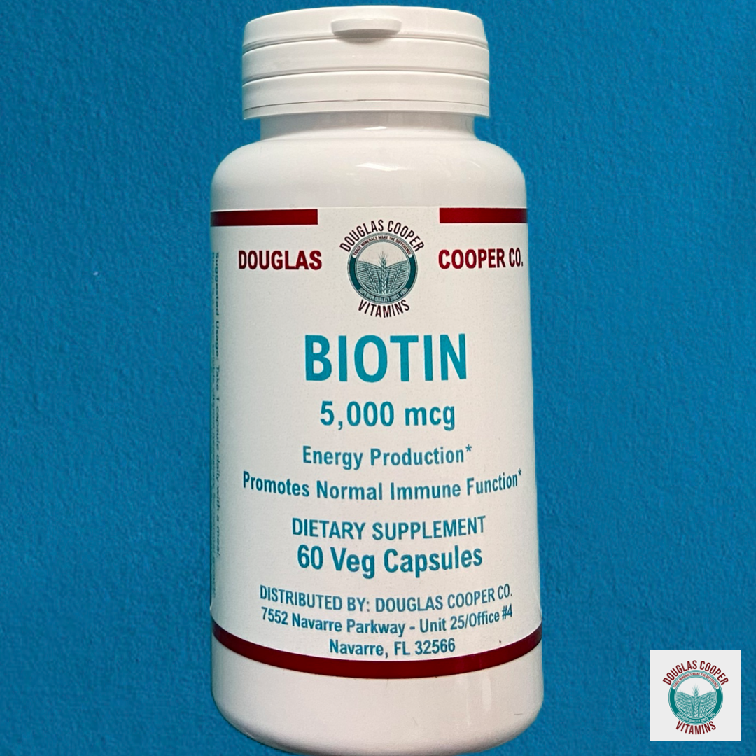 Biotina: 5000 mcg, 60 cápsulas vegetales