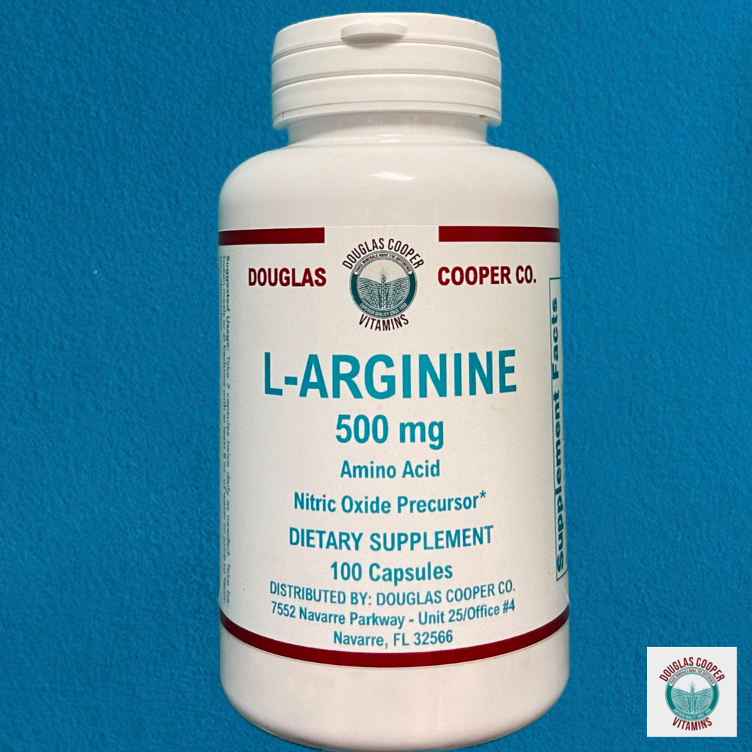 Arginina: 500 mg, 100 cápsulas