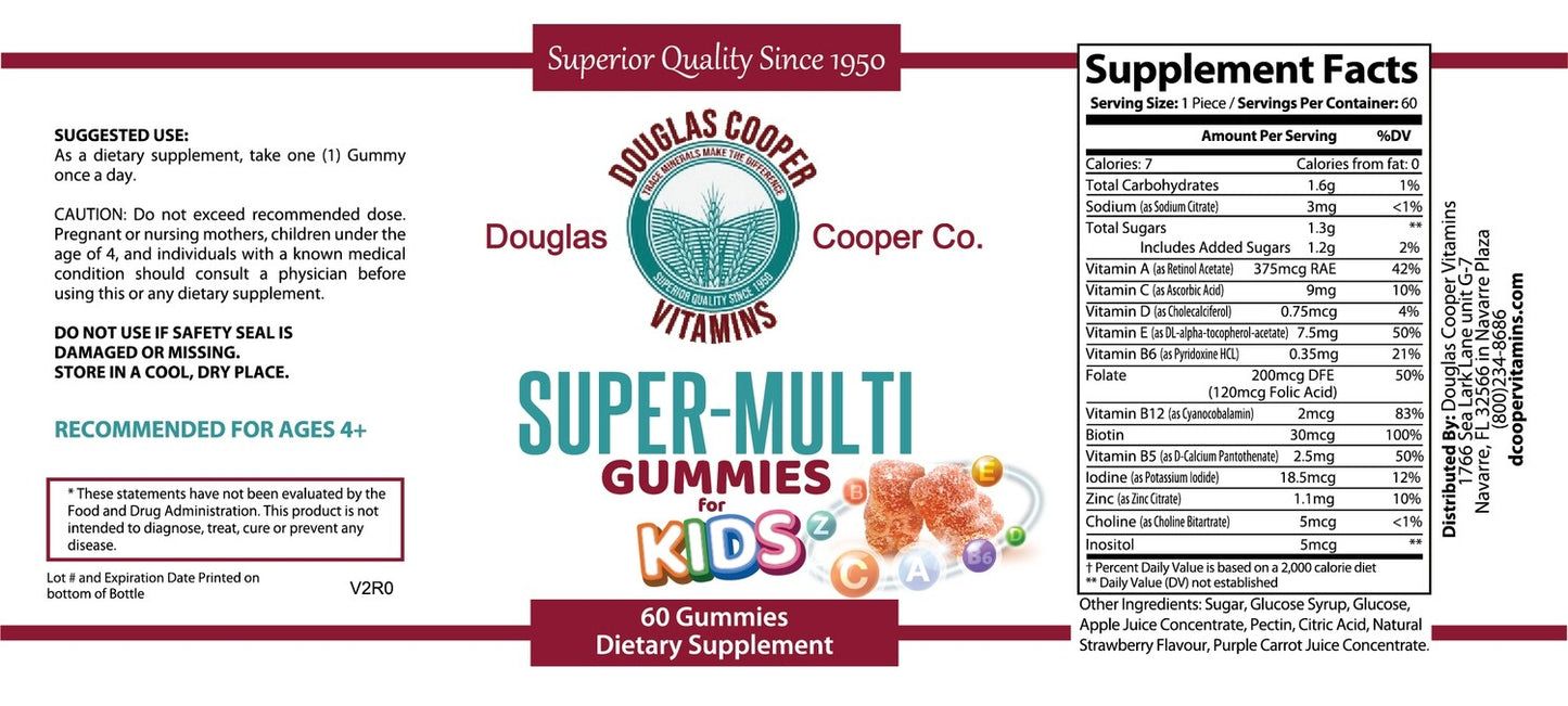 SUPER-MULTI KIDS:  Gummies