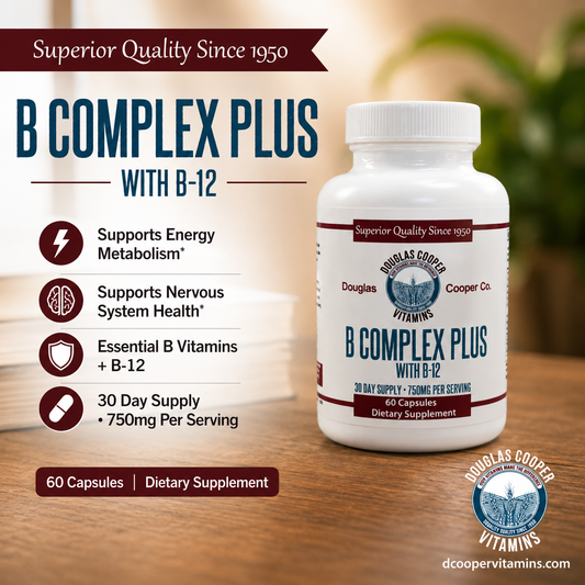 B-Complex PLUS: 2,000mcg B12 & Vit C