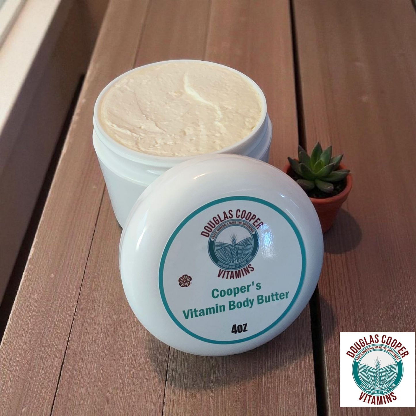 Manteca corporal: 4oz Orgánica: Coco, Mango, Karité, Cacao, Aguacate, Albaricoque, Aloe y Vitamina E