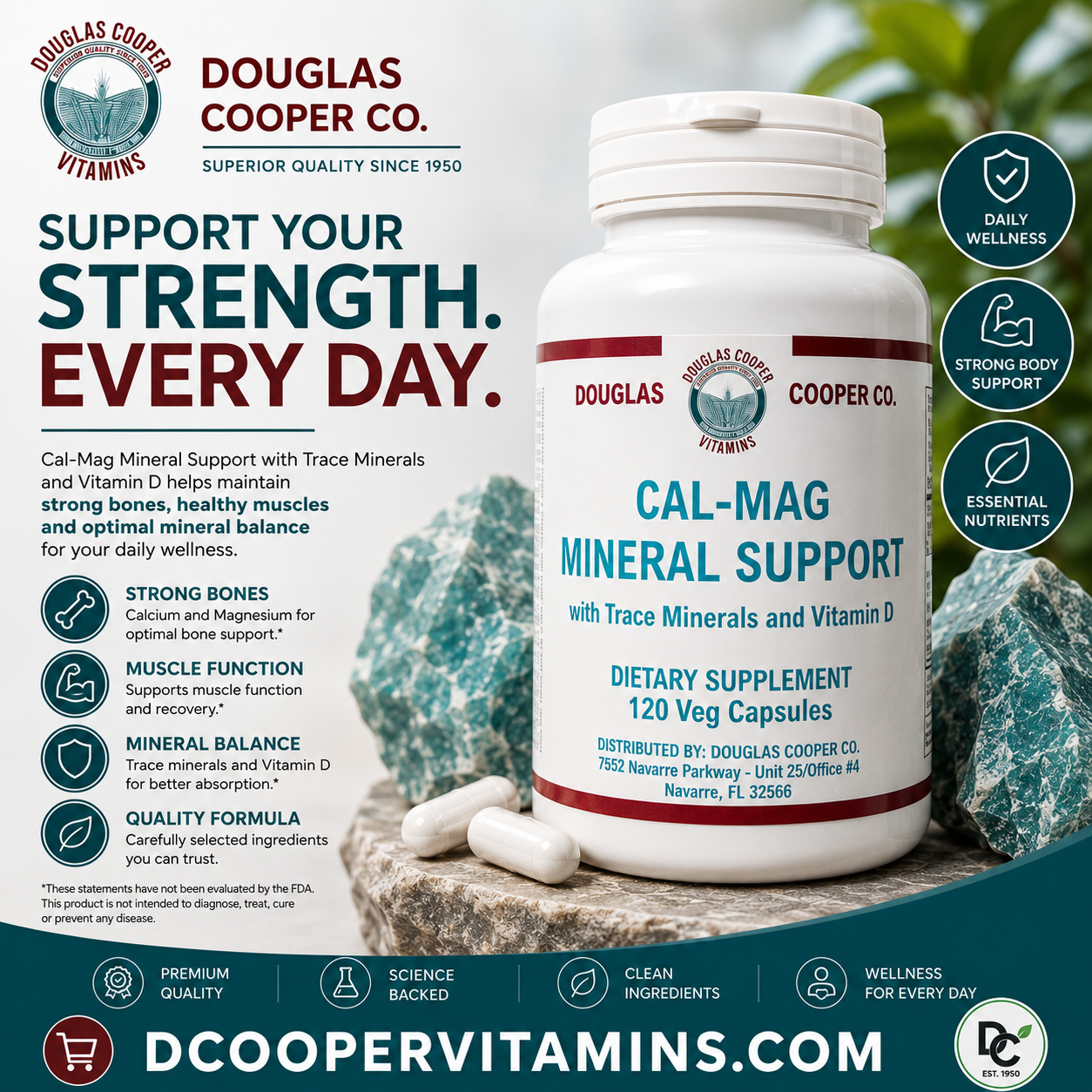 Cal-Mag Mineral Support: 120 Caps