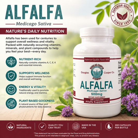 Alfalfa: 500mg, 200 Caps