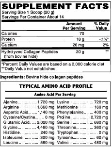 Collagen Peptides Powder, Unflavored.   20 grams