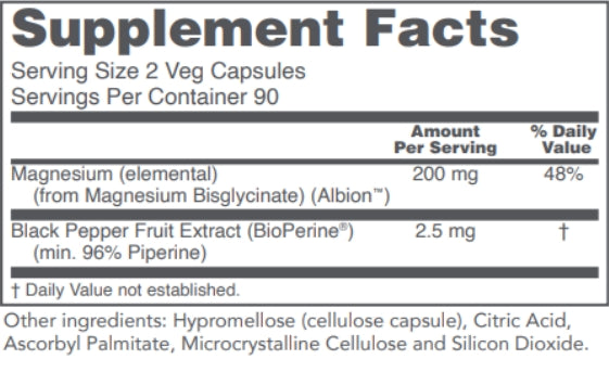 Magnesium Glycinate  High Absorbtion with BioPerine