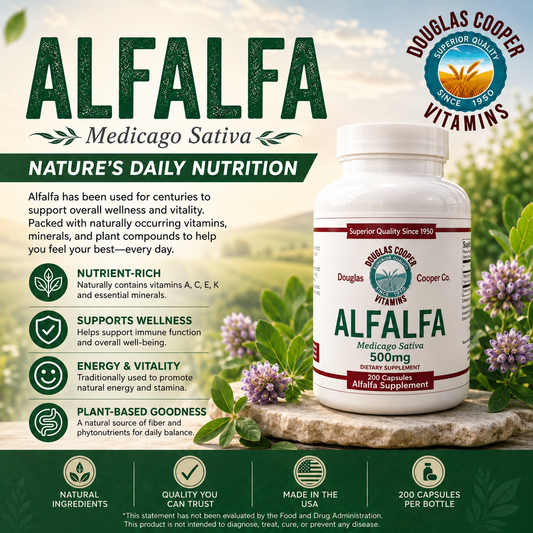 Alfalfa: 500mg, 200 Caps