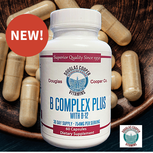 Complejo B PLUS: 2000 mcg de B12, 60 cápsulas