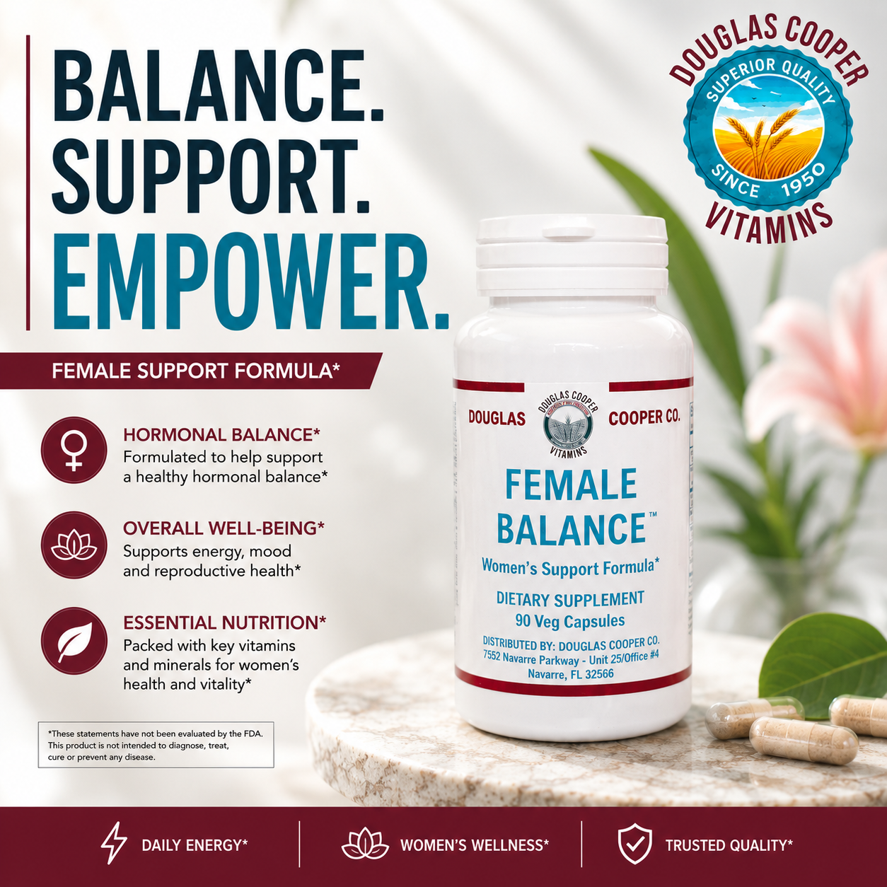 Balance Femenino: (Equilibrio Femenino) 90 cápsulas vegetales