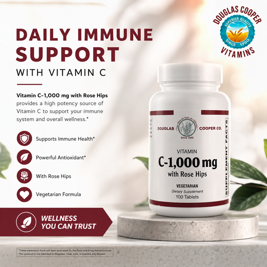 Vitamin C 1000 mg with Rose Hips – 100 Tabs