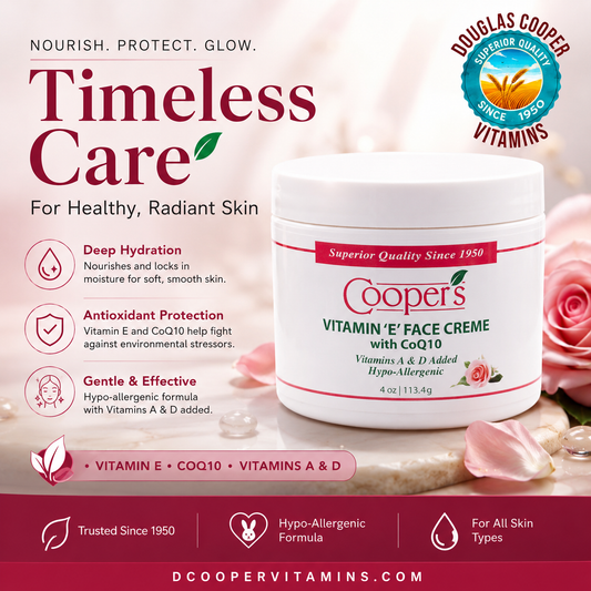 Face Cream CoQ10 & E: 4 oz Jar (PINK- Light Rose Scent)