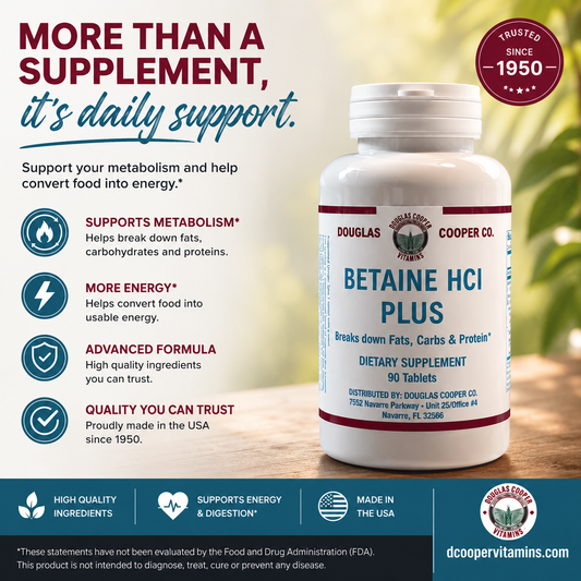 Betaine: HCI Plus, 90 Tabs
