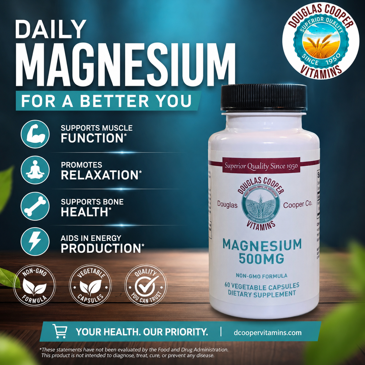 Magnesium: 500mg