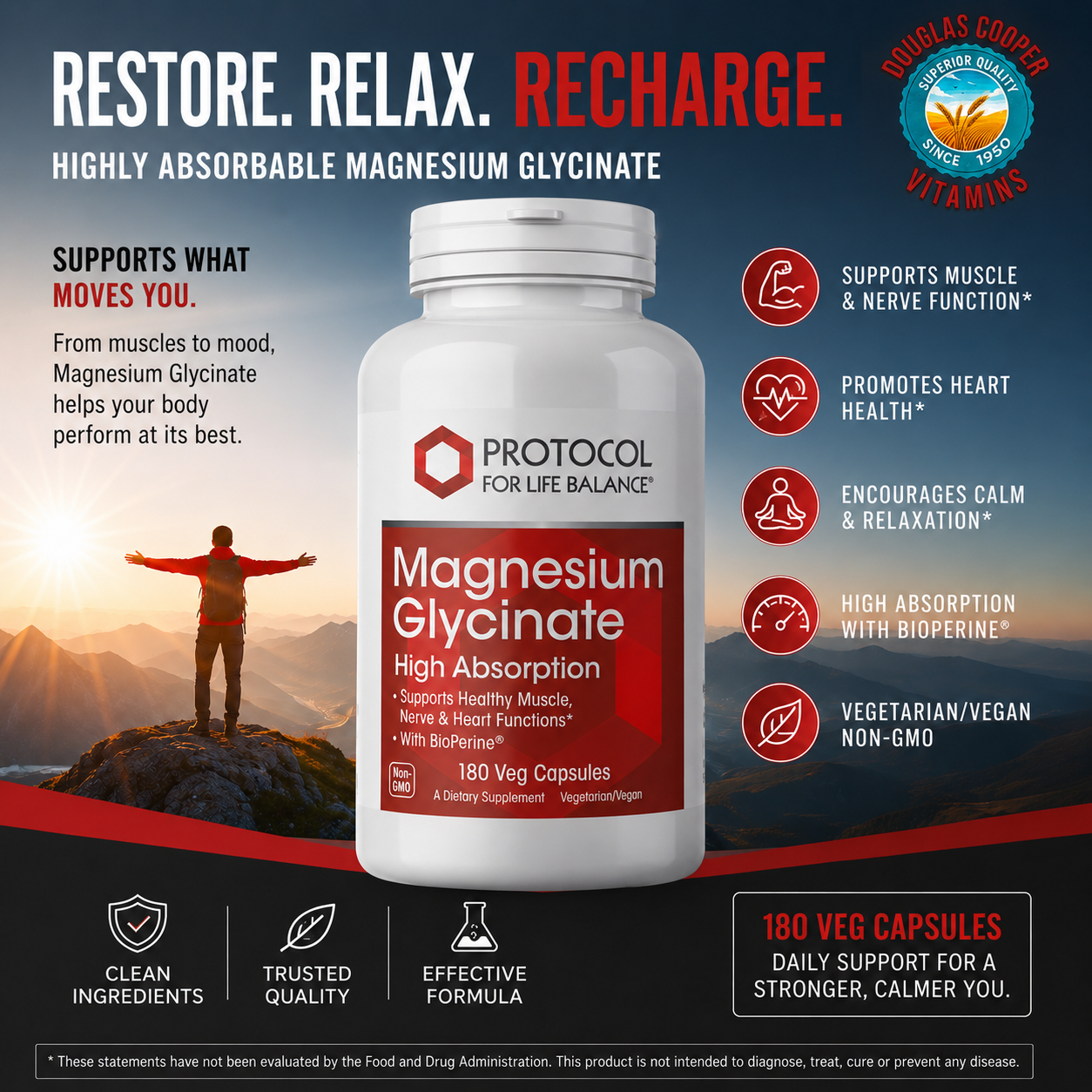 Magnesium Glycinate  High Absorbtion with BioPerine