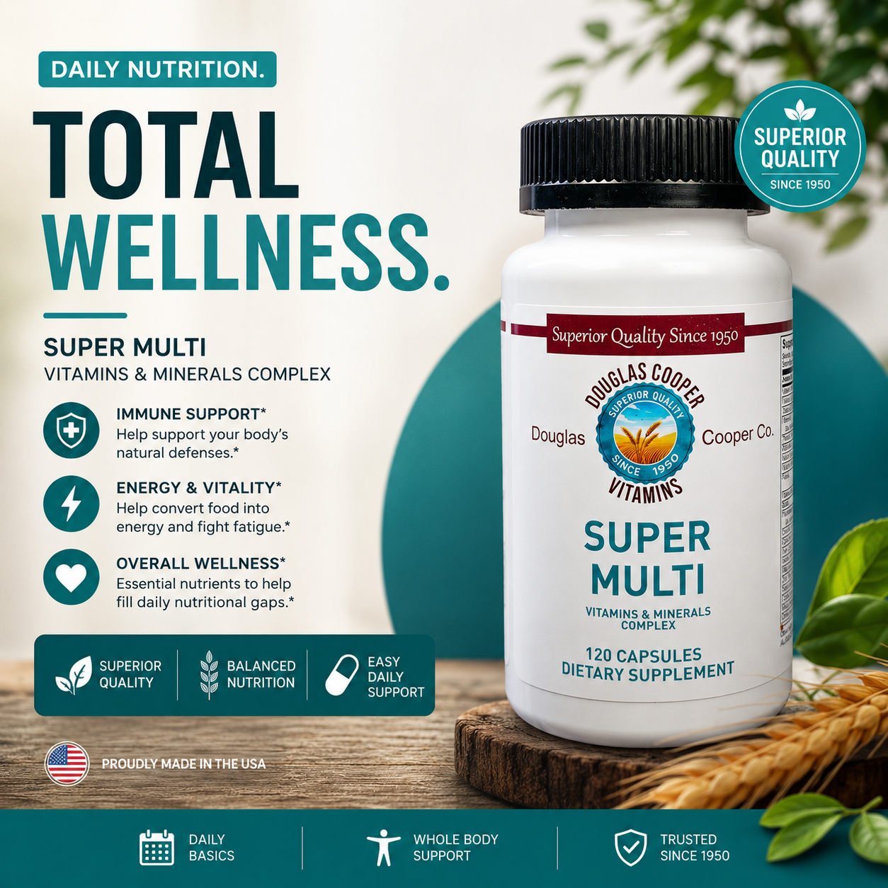 Super-Multi Complex with Vitamins & Minerals, 42 fruit & veggie blend (New) 120 Caps