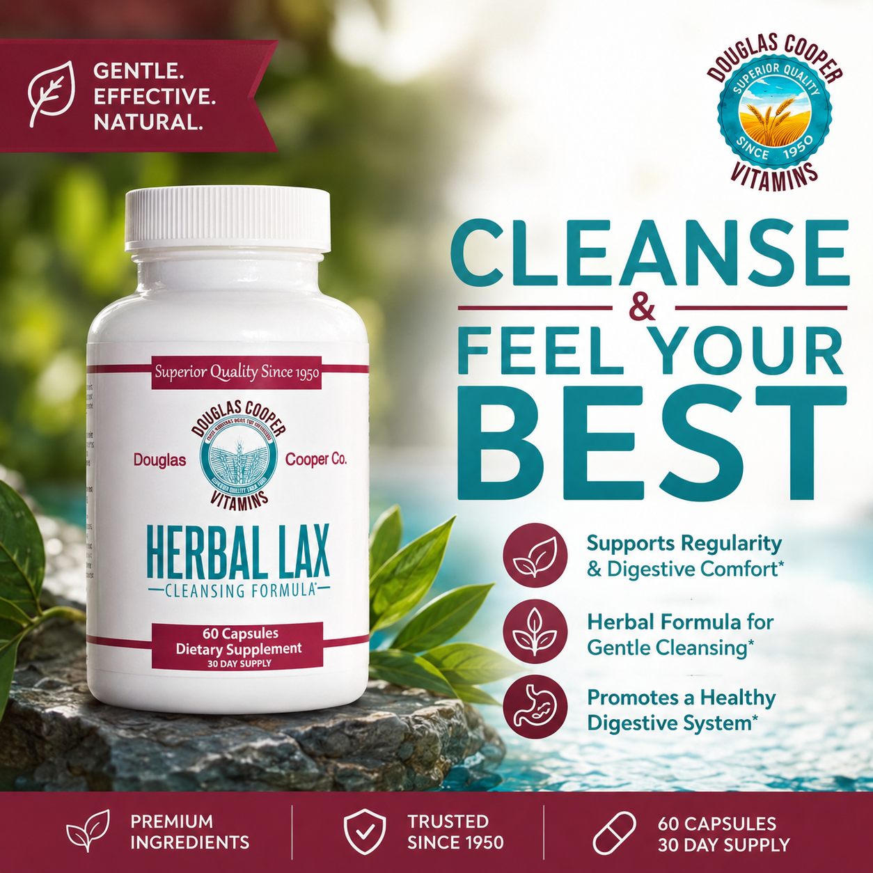 Herbal Lax: Cleaning Complex, 60 Caps