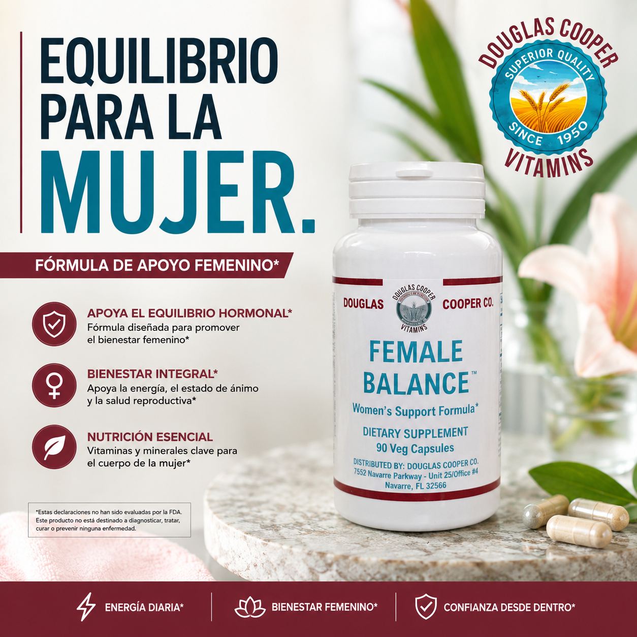 Balance Femenino: (Equilibrio Femenino) 90 cápsulas vegetales