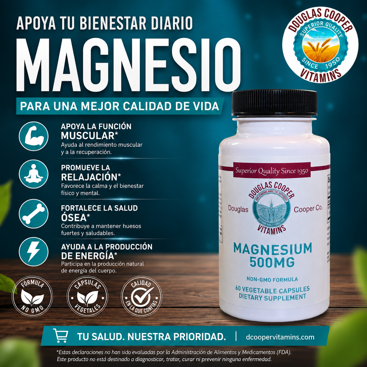 Magnesium: 500mg