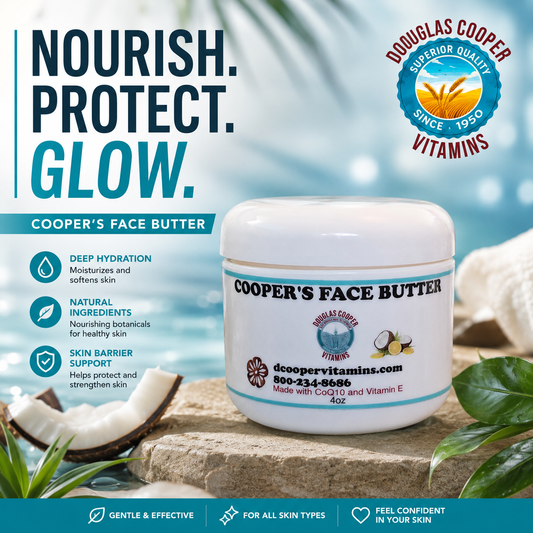 Face Butter: 4oz CoQ10, Vitamin E, Mango, Coconut, Safflower, Lemon & Coconut Oils