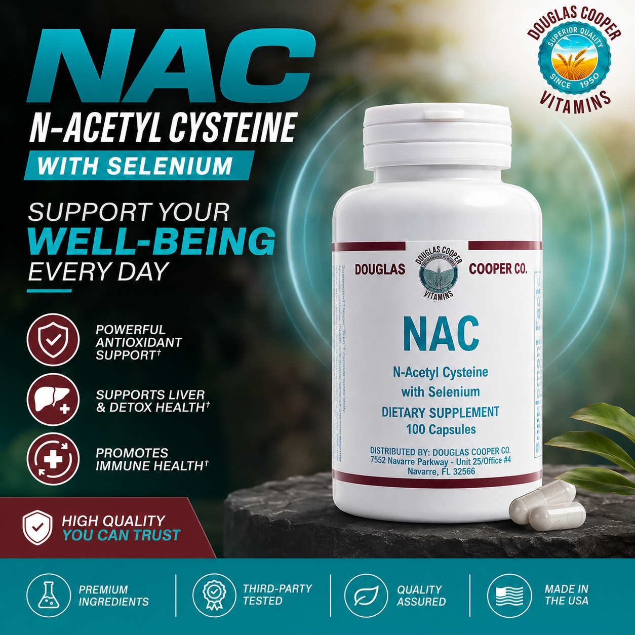 NAC: 600mg, 100 Caps