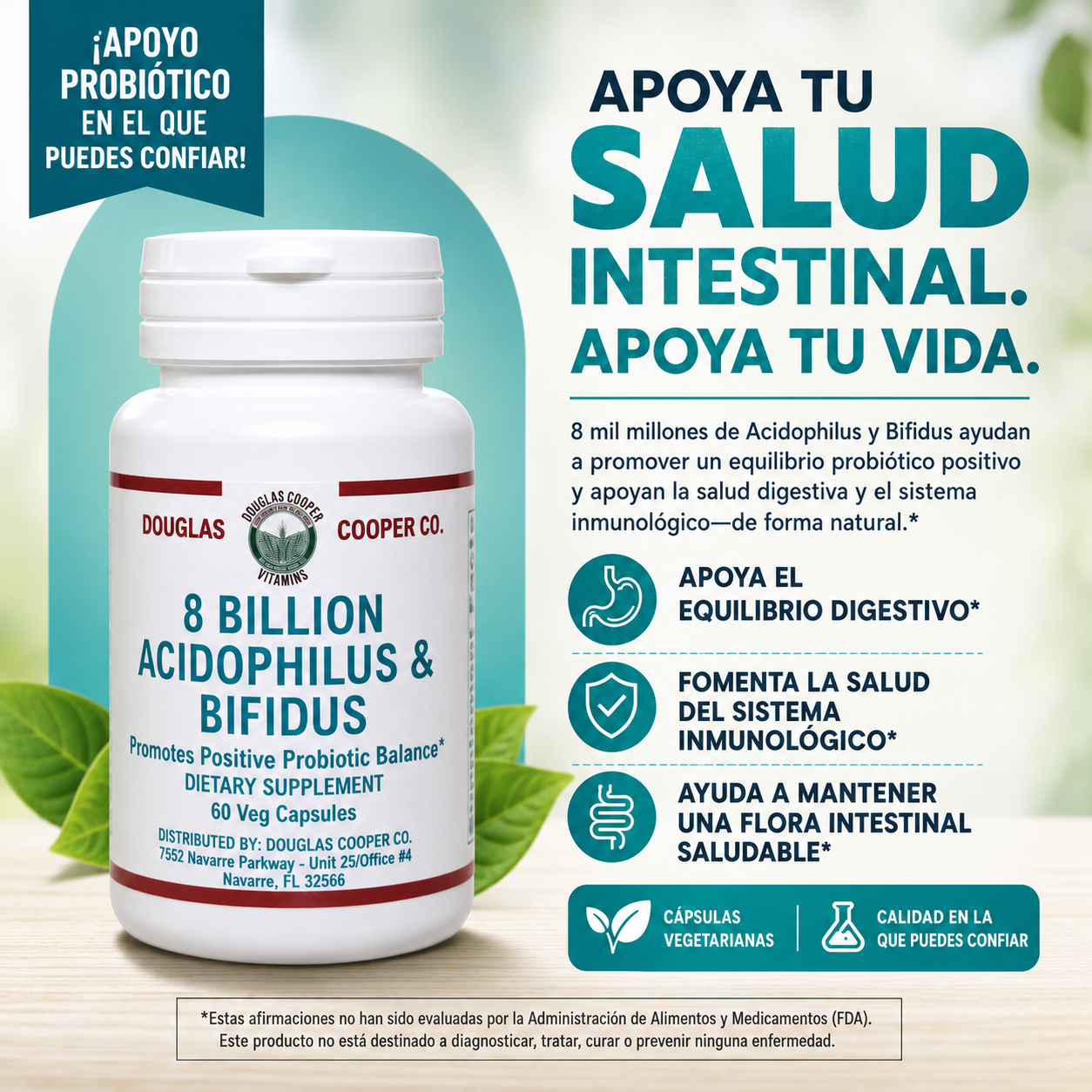 Acidophilus & Bifidus: 8 Billion, 60 Caps