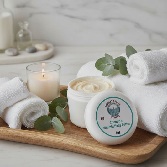 Body Butter:4oz Organic: Coconut, Mango, Shea, Cocoa, Avocado, Apricot, Aloe & Vitamin E