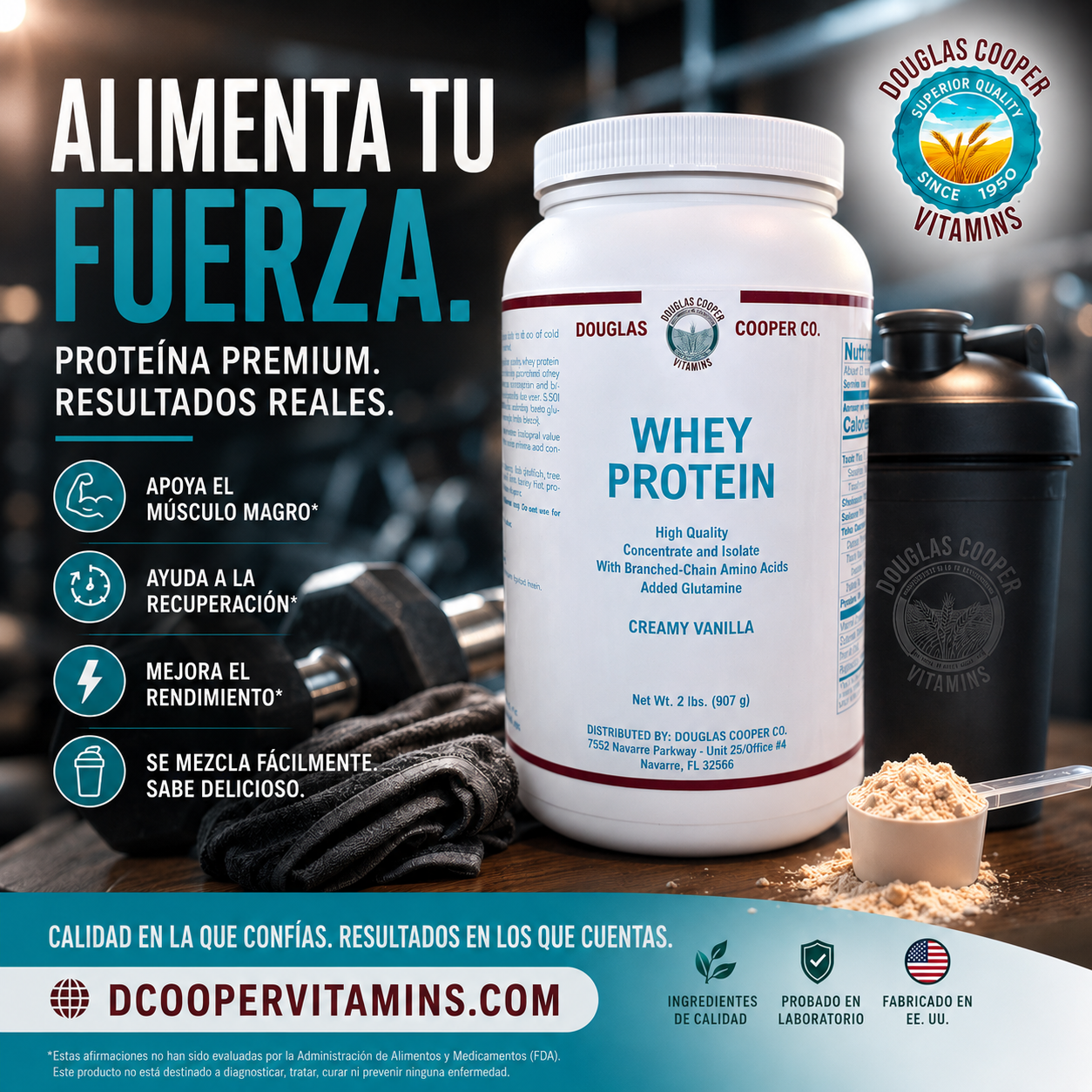 Proteína de suero: VAINILLA 2 libras